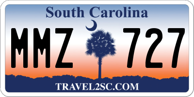 SC license plate MMZ727