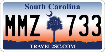 SC license plate MMZ733
