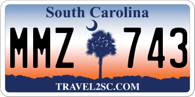 SC license plate MMZ743