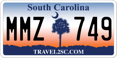 SC license plate MMZ749