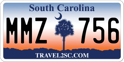 SC license plate MMZ756