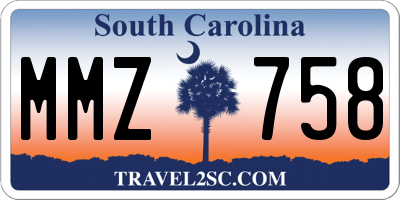 SC license plate MMZ758