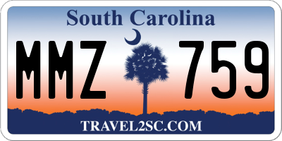 SC license plate MMZ759