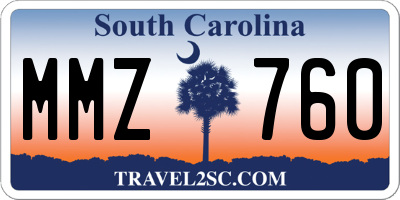SC license plate MMZ760