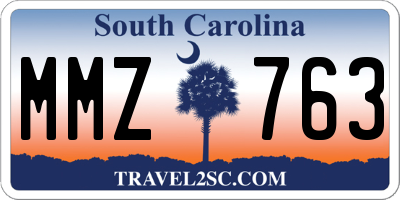 SC license plate MMZ763