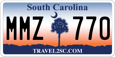 SC license plate MMZ770