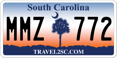 SC license plate MMZ772