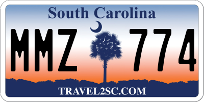 SC license plate MMZ774