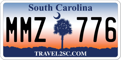SC license plate MMZ776
