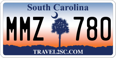 SC license plate MMZ780