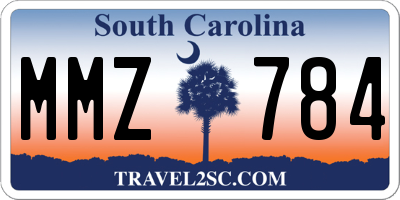 SC license plate MMZ784