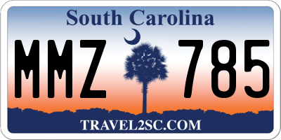 SC license plate MMZ785