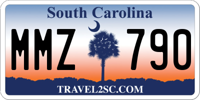 SC license plate MMZ790