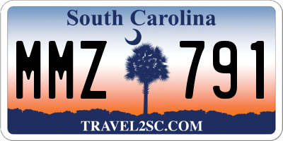 SC license plate MMZ791