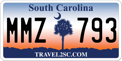 SC license plate MMZ793