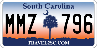 SC license plate MMZ796