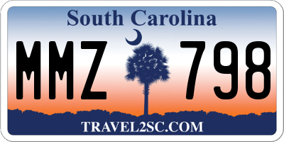 SC license plate MMZ798