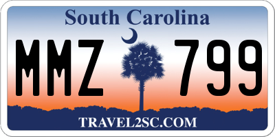 SC license plate MMZ799