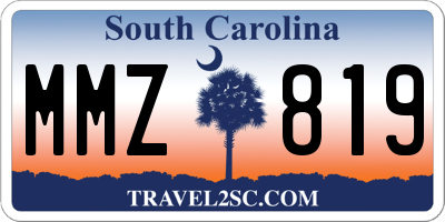 SC license plate MMZ819