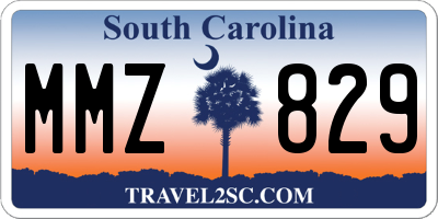 SC license plate MMZ829
