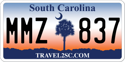SC license plate MMZ837