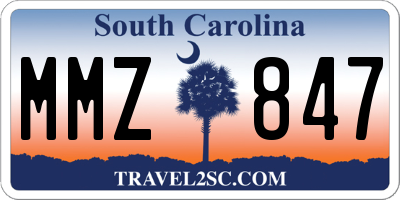 SC license plate MMZ847