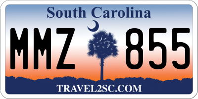 SC license plate MMZ855