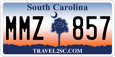 SC license plate MMZ857