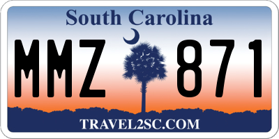 SC license plate MMZ871