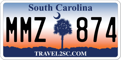 SC license plate MMZ874