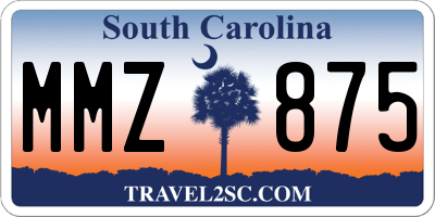 SC license plate MMZ875