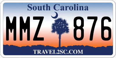 SC license plate MMZ876