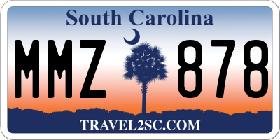 SC license plate MMZ878