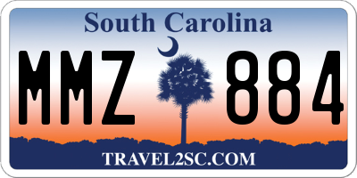 SC license plate MMZ884