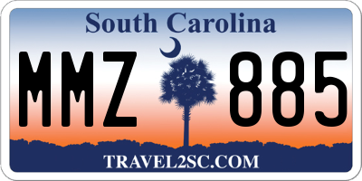 SC license plate MMZ885