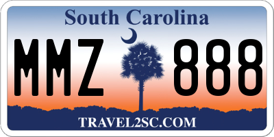 SC license plate MMZ888