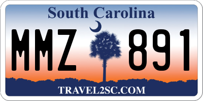 SC license plate MMZ891