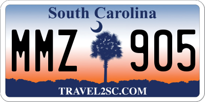 SC license plate MMZ905
