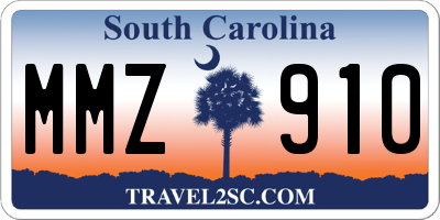 SC license plate MMZ910