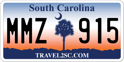SC license plate MMZ915