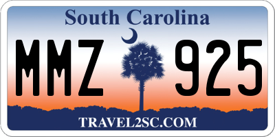 SC license plate MMZ925