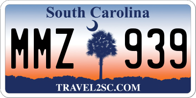 SC license plate MMZ939