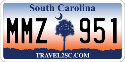SC license plate MMZ951