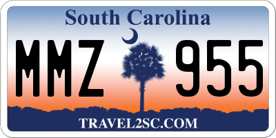 SC license plate MMZ955