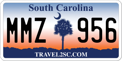 SC license plate MMZ956