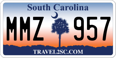 SC license plate MMZ957