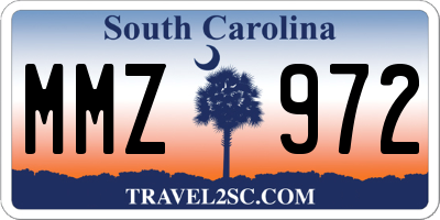 SC license plate MMZ972