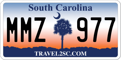 SC license plate MMZ977