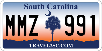 SC license plate MMZ991