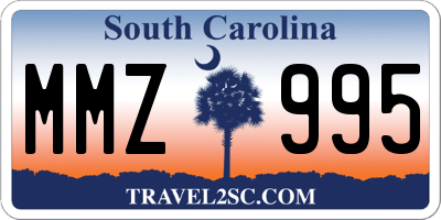SC license plate MMZ995